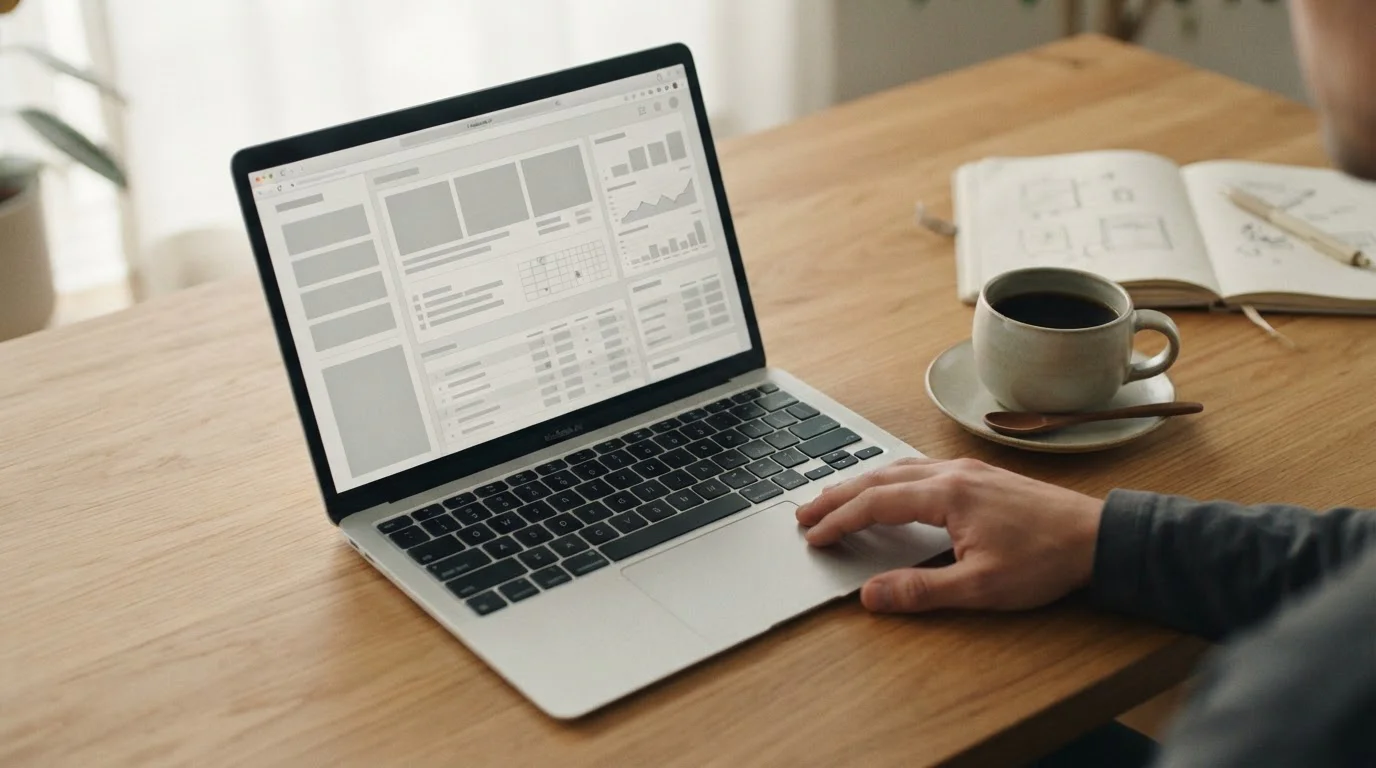 Person analysiert Sportwetten-Anbieter mit niedriger Mindesteinzahlung am Laptop