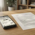 Android-Smartphone mit Sportwetten-App auf neutralem Display neben Dokumenten zur GGL-Lizenz