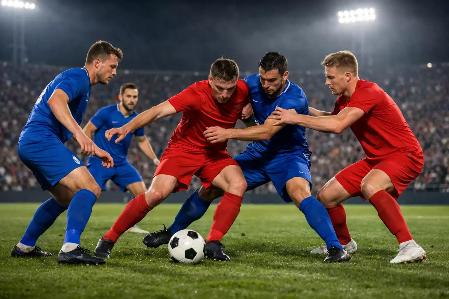 Bundesliga-Topspiel zwischen zwei Spitzenmannschaften im ausverkauften Stadion