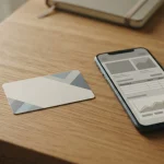 Neosurf-Prepaid-Gutschein auf neutralem Untergrund neben einem Smartphone mit geöffneter Wettseite