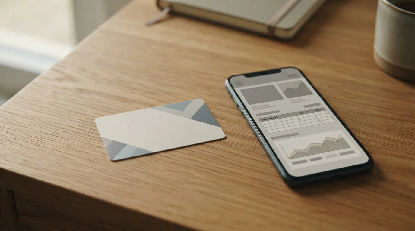 Neosurf-Prepaid-Gutschein auf neutralem Untergrund neben einem Smartphone mit geöffneter Wettseite