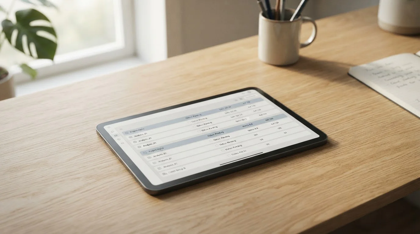 Liste von Wettanbietern auf einem Tablet-Bildschirm