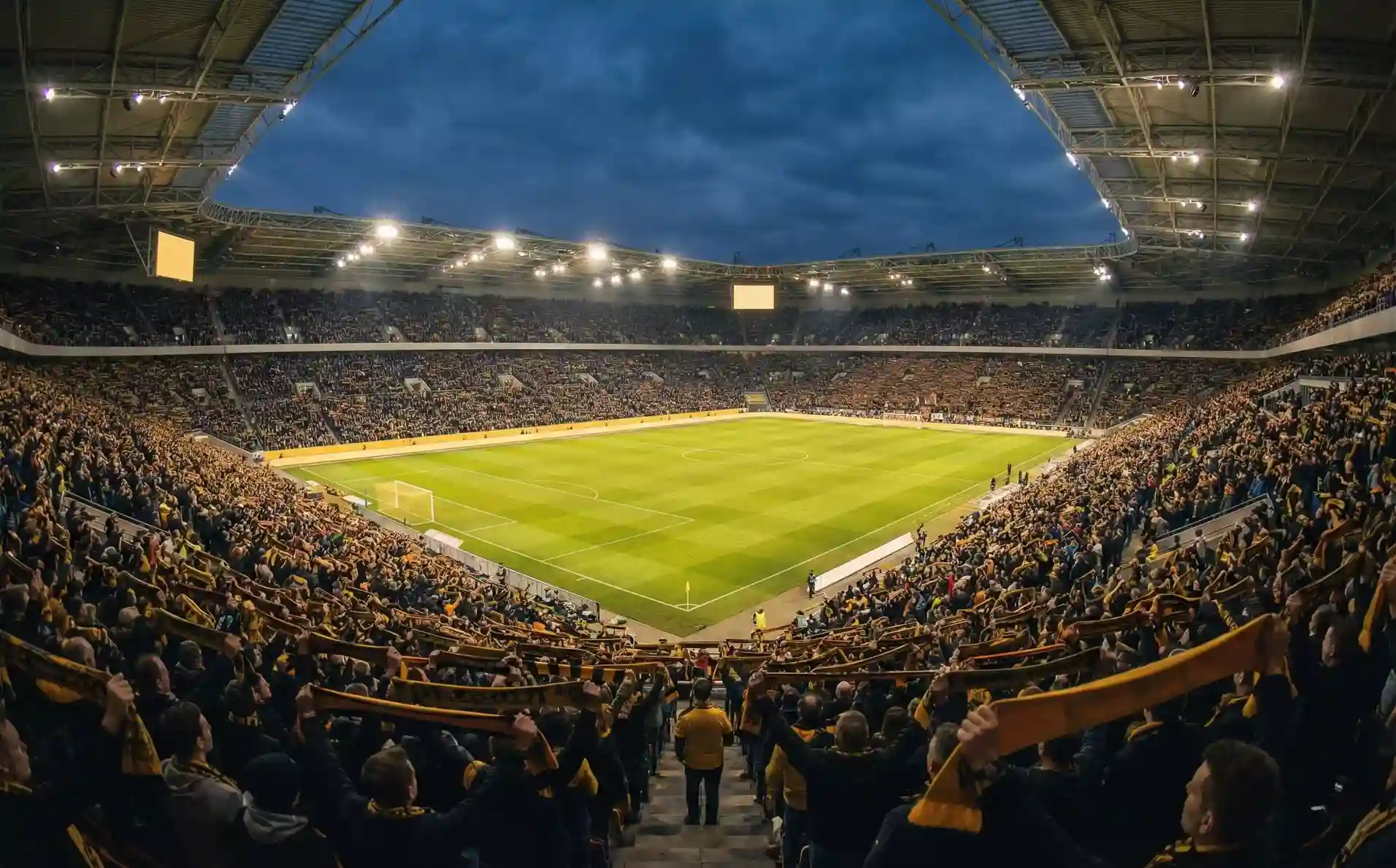 Beeindruckende Atmosphäre in einem vollen Bundesliga-Stadion
