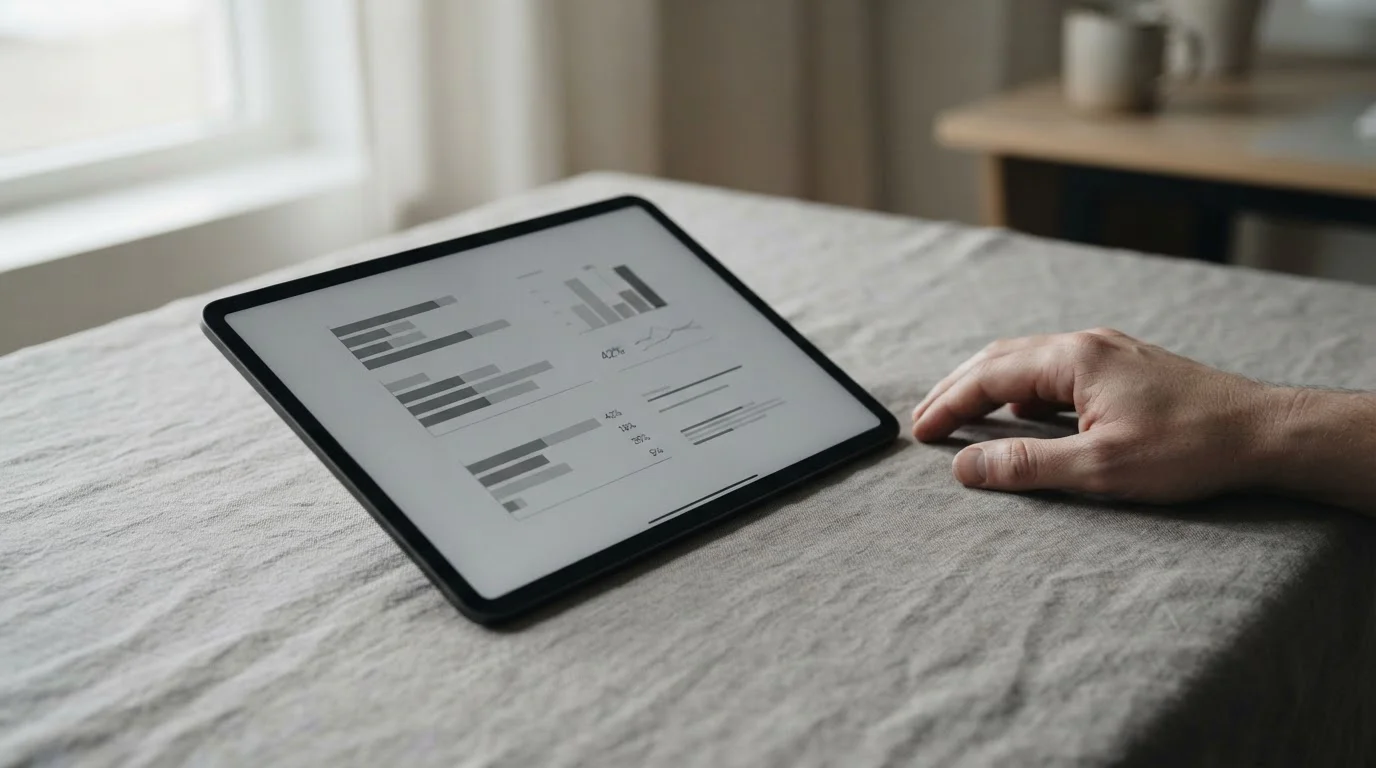 Diagramm auf Tablet-Bildschirm zeigt Aufteilung von Wetteinsatz, Steuer und Auszahlung